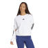Sweat-shirt adidas à 3 Sweat French Terry Femme blanc/noir