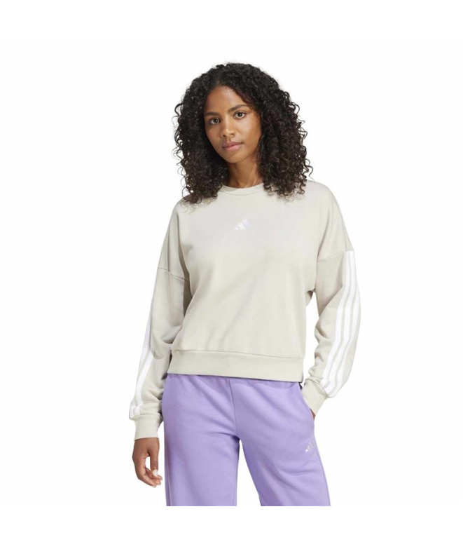 Moletom Mulher adidas 3-Stripes Ft Swt azul/branco