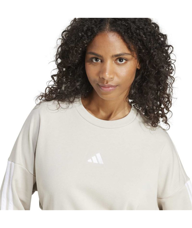 Moletom Mulher adidas 3-Stripes Ft Swt azul/branco