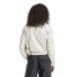 Coupe-vent bomber adidas 3 bandes Femme beige/blanc