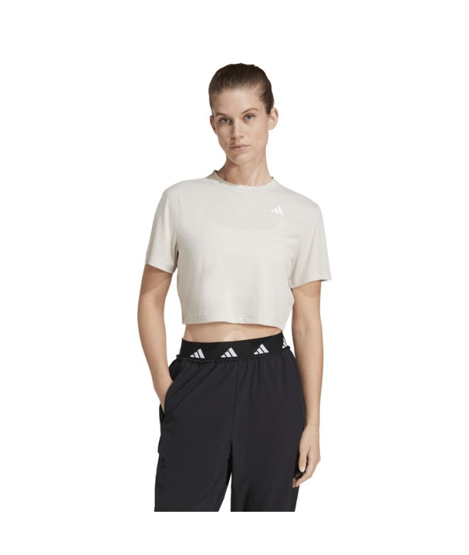 T-shirt Fitness beige adidas We Min Femme