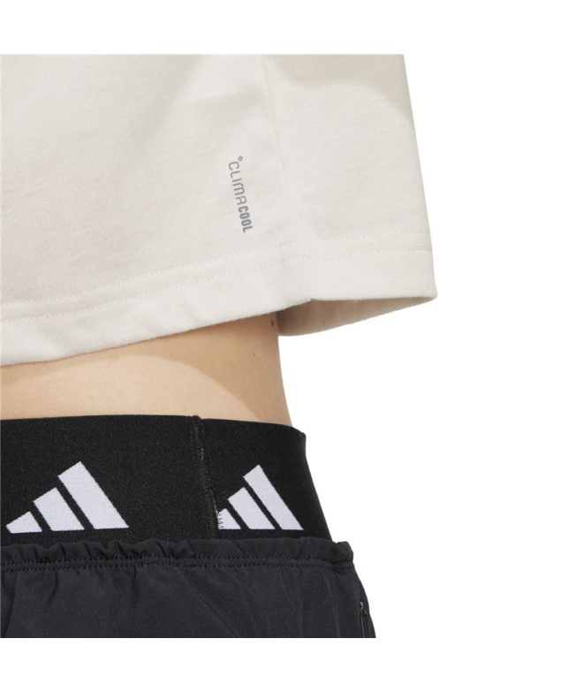 T-shirt Fitness beige adidas We Min Femme