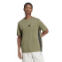 T-shirt Homme adidas 3 bandes SJ vert foncé/noir