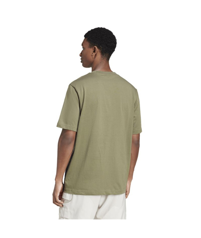 T-shirt Homme adidas 3 bandes SJ vert foncé/noir