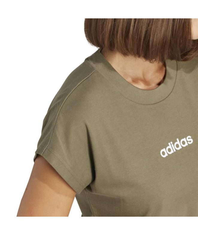 T-shirt Femme adidas Linear Sj Estoli/Blanc