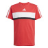 Camiseta adidas 3 Bandas Tib Infantil Rubpur/Blanco