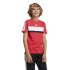 Camiseta adidas 3 Bandas Tib Infantil Rubpur/Blanco