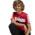 Camiseta adidas 3 Bandas Tib Infantil Rubpur/Blanco