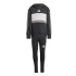 Fato de treino Infantil adidas Lg 3 Stripes Tib Fl St, preto