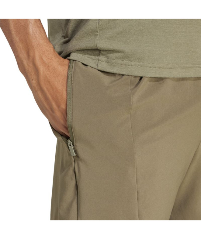 Calça Fitness adidas D4T Homem verde escuro.