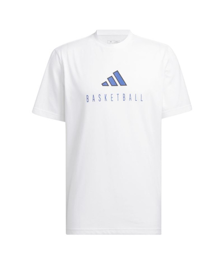 Camiseta de Baloncesto adidas Bb Perf Logo Hombre Blanco