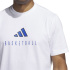 Camiseta Basquetebol Homem adidas BB Perf Logo branca