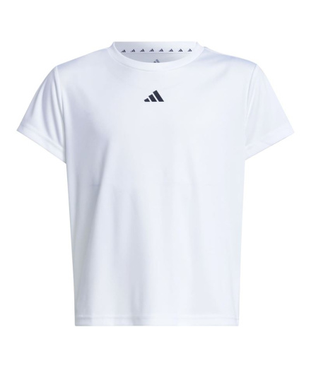 Camiseta adidas Jg Tr-Es Fitness para Menina , branca/preta