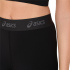 Malhas ASICS Essential Fitness com logo ASICS, 7,6 cm, Mulher preta.