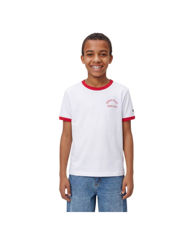 Camiseta Champion Ss Tee Niño Blanco