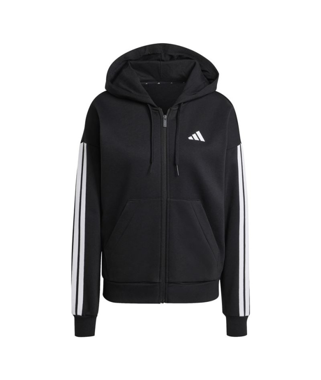 Femme adidas 3-Stripes FL FZ HD Veste Noir/Blanc