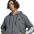 Homme adidas 3-Stripes FL FZ HD, gris Sweat /noir