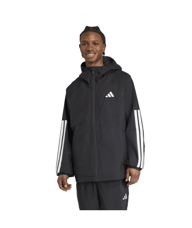 Casaco adidas Ess 3 Stripes Rain H Homem Preta...