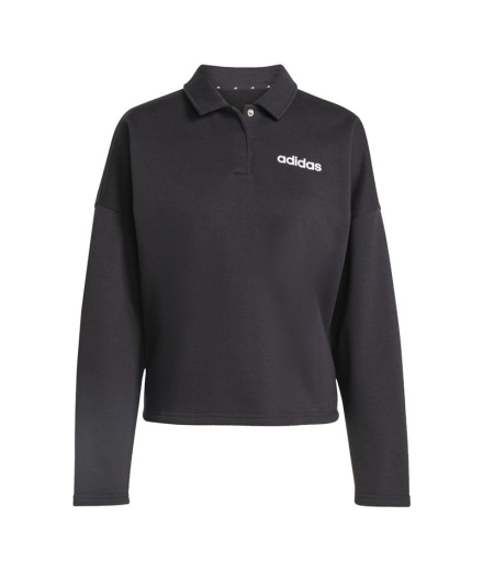 Moletom Mulher adidas Lin FL Polo preto/branco