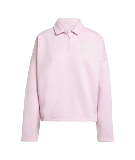 Sweat adidas Linear FL Femme rose et blanc