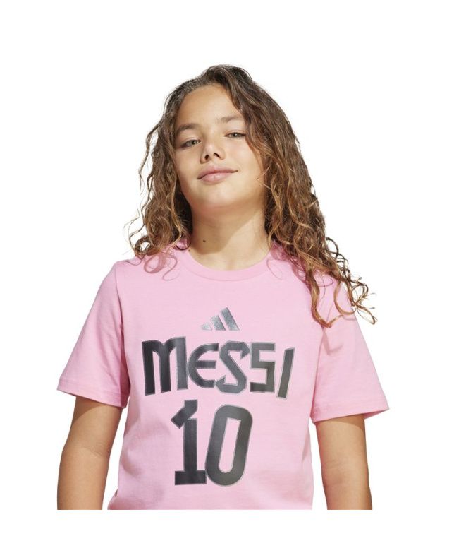 Camiseta Futebol Infantil adidas Messi N&N G rosa