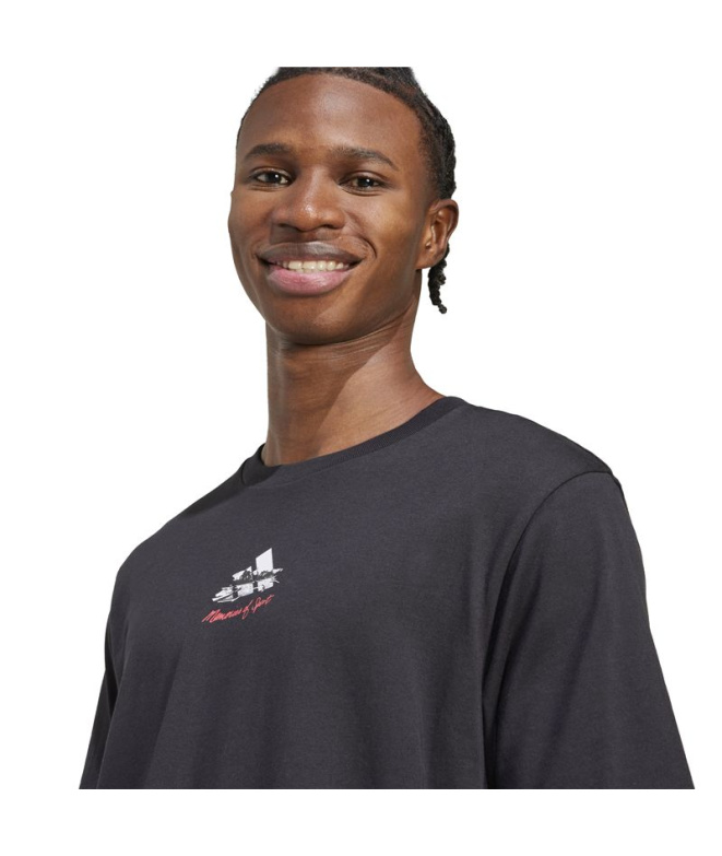 Camiseta preta Homem adidas Gallery