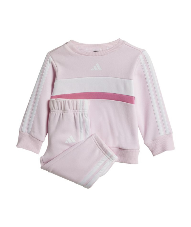 Set Conjunto 3-Stripes Tib Fl Infantil Rosa /...