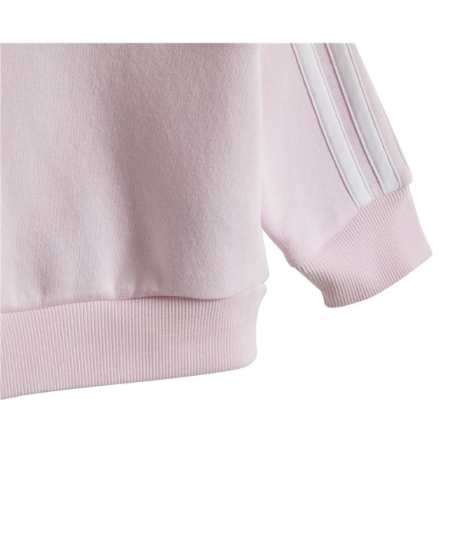 Set Conjunto 3-Stripes Tib Fl Infantil Rosa /...