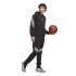 Moletom Basquetebol Homem adidas Crazywarm, preto/branco
