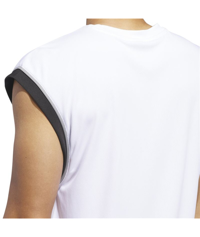 Camiseta Basquetebol Homem adidas Bos branca/preta