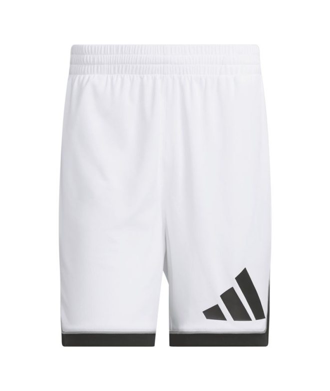 Calça Basquetebol Homem adidas Bos branca/preta