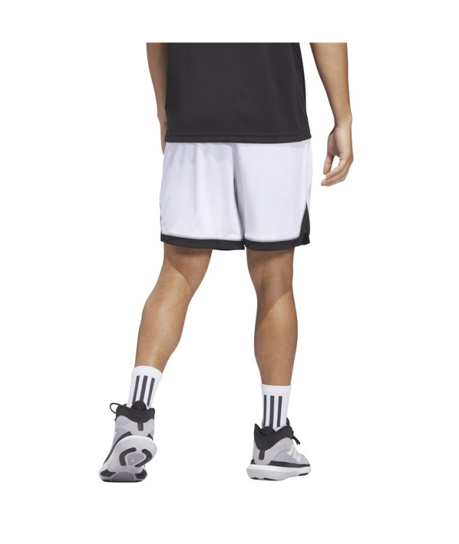 Calça Basquetebol Homem adidas Bos branca/preta