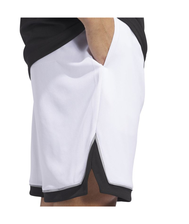 Calça Basquetebol Homem adidas Bos branca/preta
