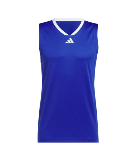 T-shirt Basket-ball adidas 3 bandes pour Homme , bleu et...
