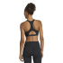 Sutiã esportivo Fitness Mulher adidas Ess Ms, cor preta.