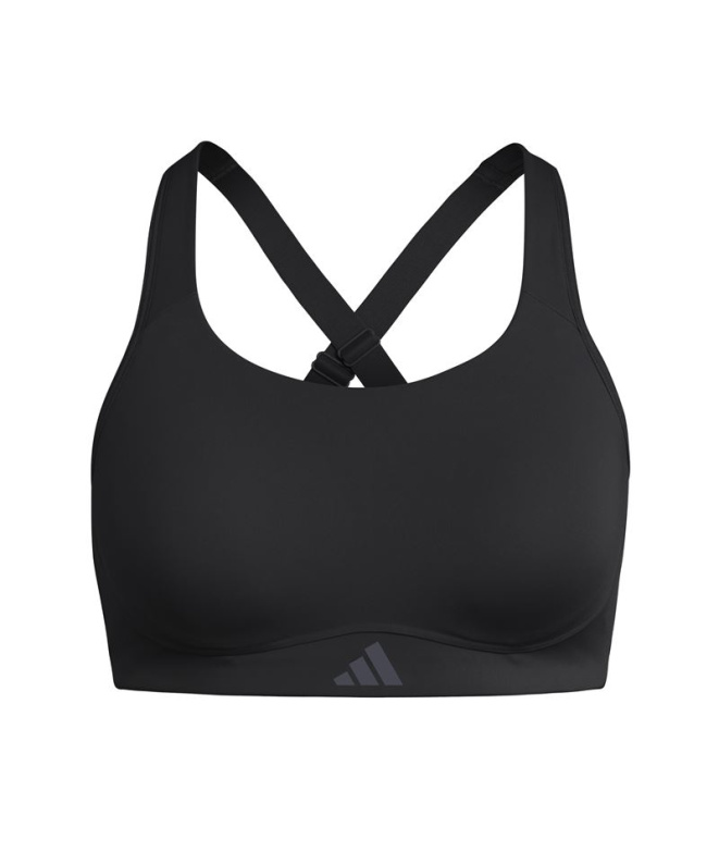 Sutiã esportivo Fitness Mulher adidas Hs, preto.