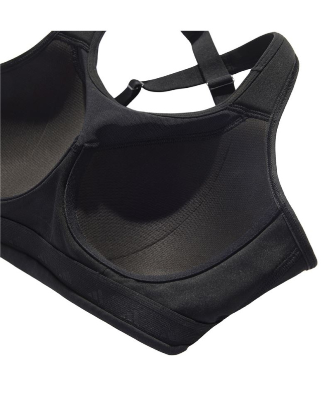 Sutiã esportivo Fitness Mulher adidas Hs, preto.