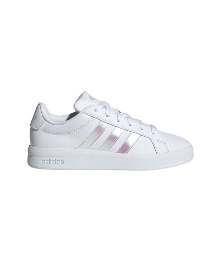 Chaussures Enfant adidas Grand Court 3.0 Blanc/Irisé/Rose