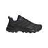 Sapatilhas Montanha Mulher adidas Terrex Skychaser AX5 GTX, nas cores carbono, preto e azul-turquesa.