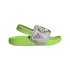Sandales adidas Adilette Estrap Buzz Enfant Tongs coloris vert semi-solaire / violet explosif / gris, taille 2