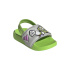 Chinelos Infantil adidas Adilette Estrap Buzz, Verde Semi-solar / Roxo Explosão / Cinza Dois