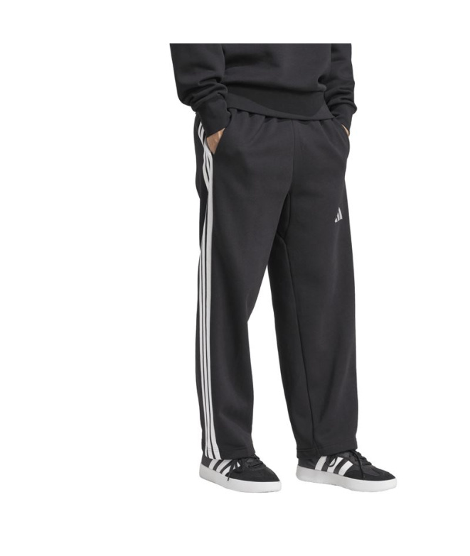Pantalons Homme adidas WD 3-Stripes FL Noir/Blanc