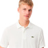 Polo Lacoste Chemise Col Bord-Cotes Manches Courtes Homem Branco