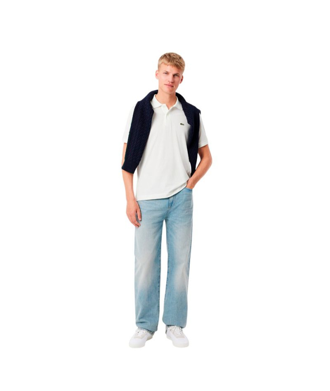 Polo Lacoste Chemise Col Bord-Cotes Manches...
