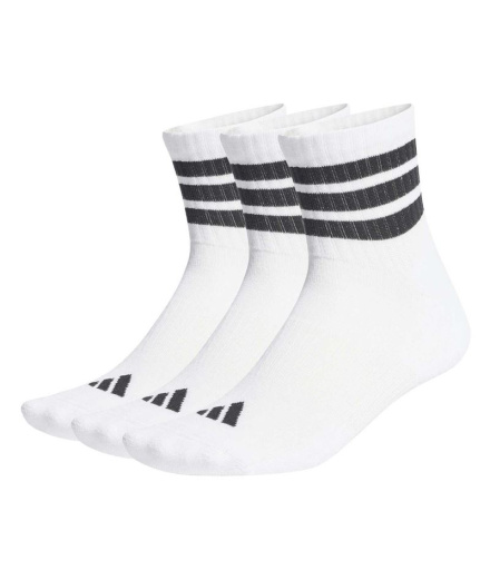 Chaussettes adidas Ess Mid 3P à 3 bandes...