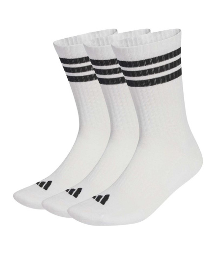 Meias adidas 3- Meias Ess Crw 3P Brancas/Pretas/Pretas