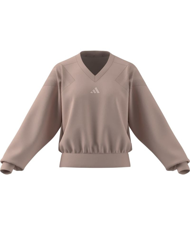 Moletom Mulher rosa adidas Fi 3Stripes Mt Sw