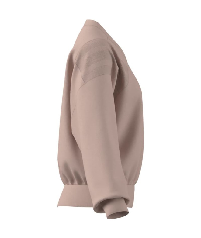 Moletom Mulher rosa adidas Fi 3Stripes Mt Sw