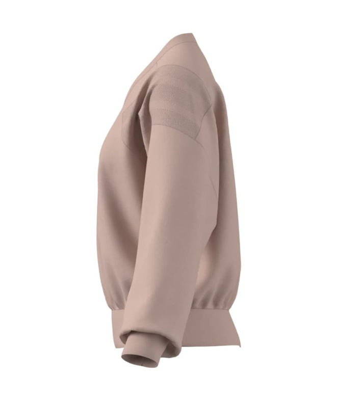 Moletom Mulher rosa adidas Fi 3Stripes Mt Sw