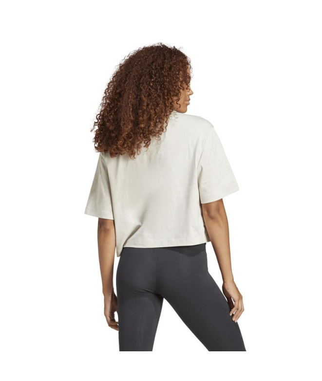 Camiseta adidas Big Logo Sj Bf Mujer Azul/Blanco